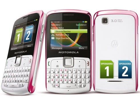 CELULAR SMARTPHONE MOTOROLA EX115 ROSA DUAL CHIP 3 MP