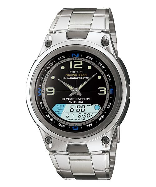 RELOGIO DE PULSO CASIO AW 82 C/PULSEIRA DE AÇO